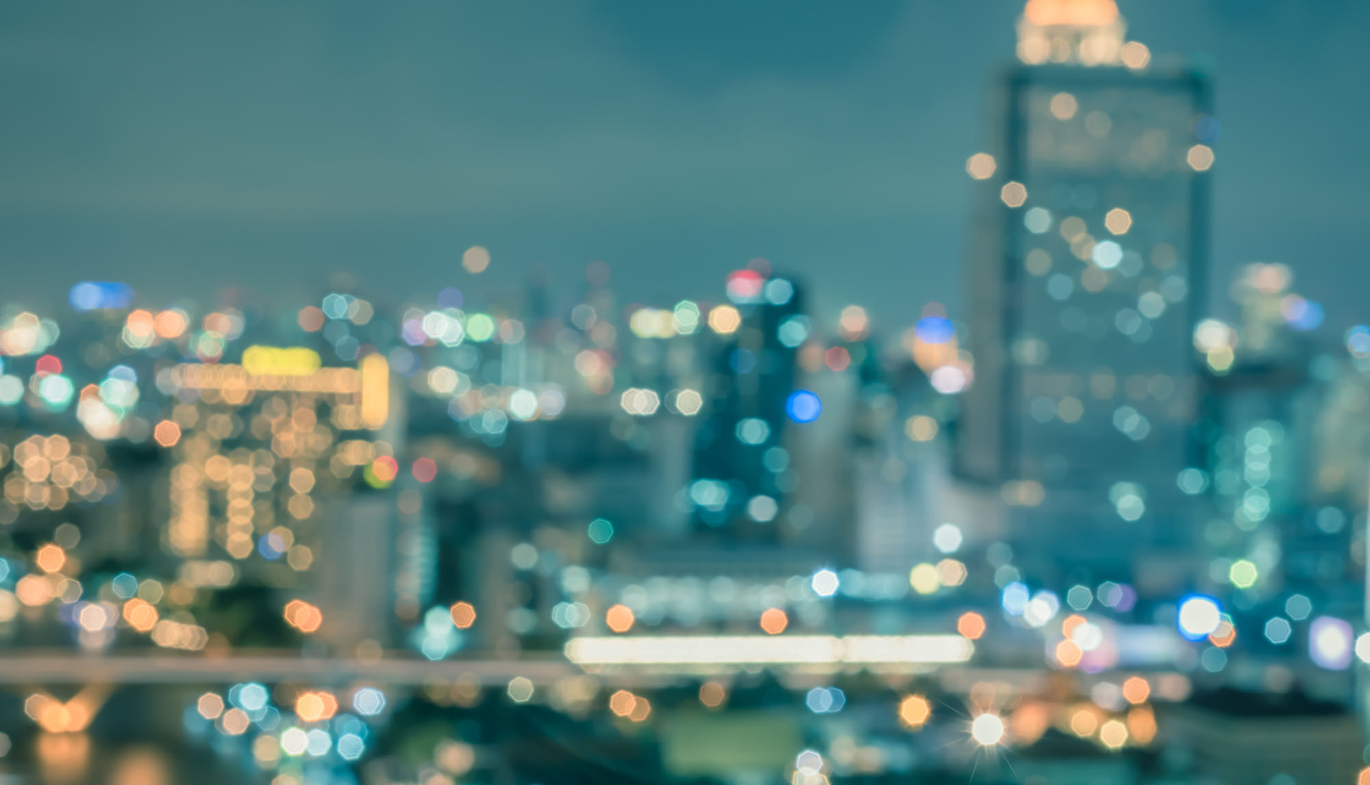 Blurred city background